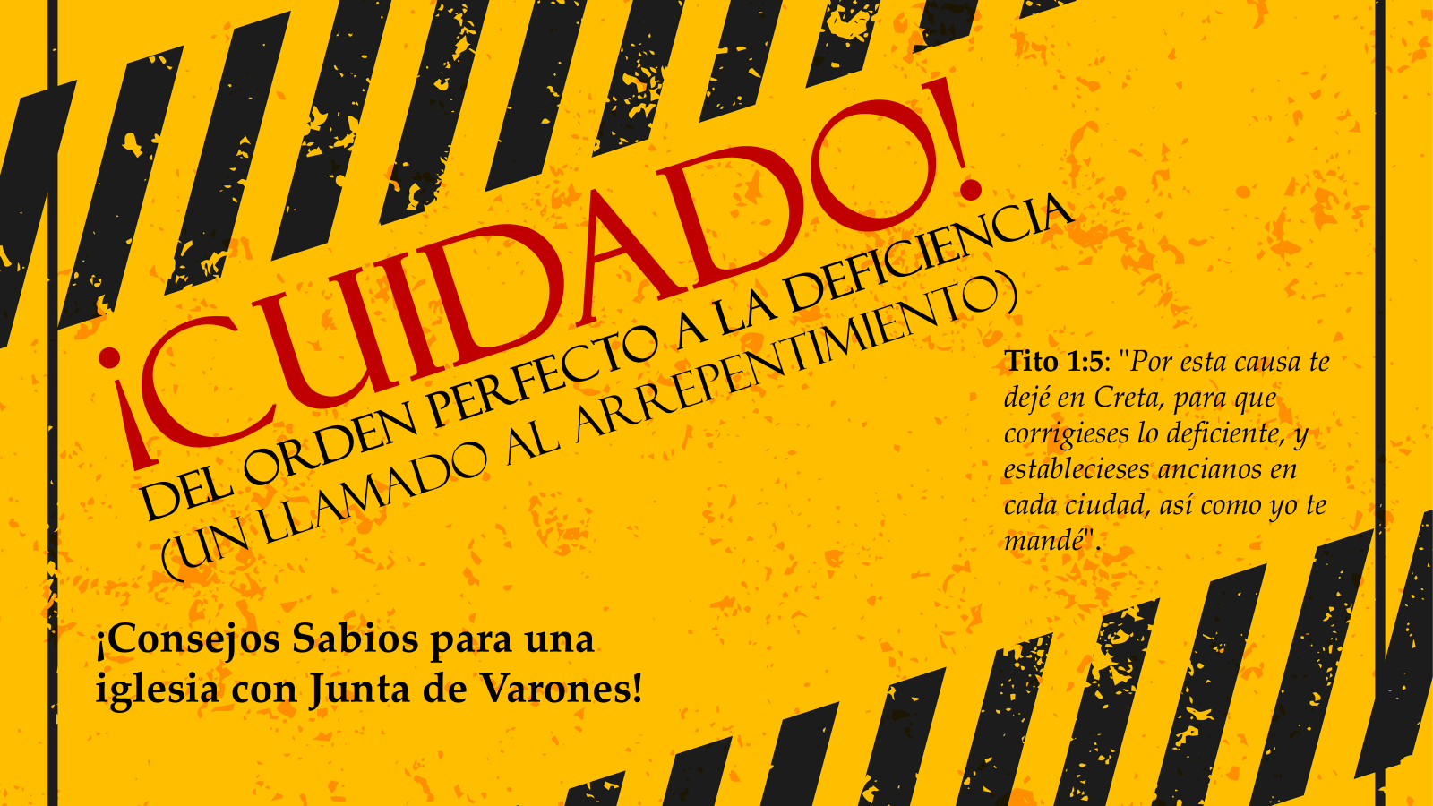 Del Orden Perfecto a la Deficiencia (Un Llamado al Arrepentimiento)